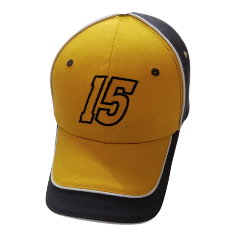 Yellow and black cap