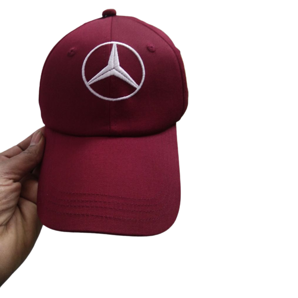 Maroon cap with mercedese logo